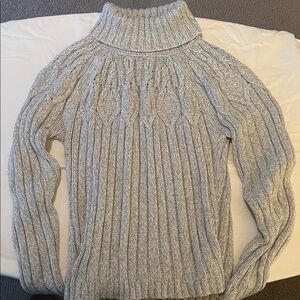 St. John's Bay Gray Cable Knit Turtleneck Sweater